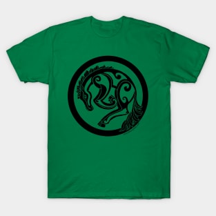 Encircled Horse (black line) T-Shirt